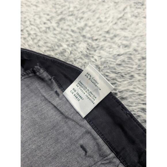 Adriano Goldschmied Pants Mens 30x30 Black Minimal Straight Slim Chino Preppy - Picture 4 of 10